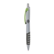 a silver body & lime clip & charcoal grip apex mix or match ballpoint pen