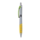 a silver body & lime clip & yellow grip apex mix or match ballpoint pen