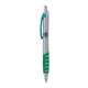 a silver body & light blue clip & green grip apex mix or match ballpoint pen