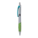 a silver body & light blue clip & lime grip apex mix or match ballpoint pen