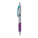 a silver body & light blue clip & purple grip apex mix or match ballpoint pen