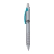 a silver body & light blue clip & silver grip apex mix or match ballpoint pen