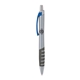a silver body & blue clip & charcoal grip apex mix or match ballpoint pen