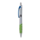 a silver body & blue clip & lime grip apex mix or match ballpoint pen