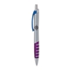 a silver body & blue clip & purple grip apex mix or match ballpoint pen