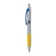 a silver body & blue clip & yellow grip apex mix or match ballpoint pen