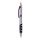 a silver body & purple clip & black grip apex mix or match ballpoint pen
