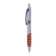 a silver body & purple clip & orange grip apex mix or match ballpoint pen