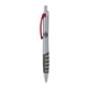 a silver body & red clip & charcoal grip apex mix or match ballpoint pen