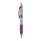 a silver body & red clip & purple grip apex mix or match ballpoint pen