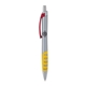 a silver body & red clip & yellow grip apex mix or match ballpoint pen
