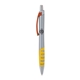 a silver body & orange clip & yellow grip apex mix or match ballpoint pen
