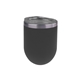 a black sipper wine tumbler with copper insulation