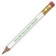 aerial view a white golf pencil (hex with eraser), image 1 of 2