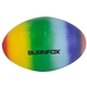 aerial view a rainbow rainbow football stress reliever, image 1 of 4