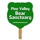 a white grizzly bear fast hand fan (front only) - paper products