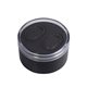 aerial view a black wireless in - ear buds in round case, image 1 of 2