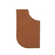 aerial view a tan dogear leather corner bookmark, image 1 of 2
