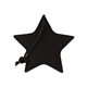 aerial view a black stella leather star ornament, image 1 of 2