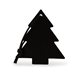 aerial view a black tannenbaum leather tree ornament, image 1 of 2