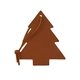 aerial view a tan tannenbaum leather tree ornament, image 1 of 2