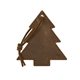 aerial view a distressed brown tannenbaum leather tree ornament, image 1 of 2