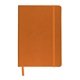 aerial view a orange promotional custom faux leather soft cover tuscany journal notebook, image 1 of 7