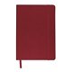 aerial view a red promotional custom faux leather soft cover tuscany journal notebook, image 1 of 7