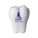aerial view a white dental tooth shape stress ball, image 1 of 3