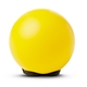aerial view a yellow/black feet classic smiley face stress ball, image 1 of 6