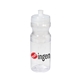 aerial view a clear usa made 24 oz big squeeze sport water bottle with lid, image 1 of 2