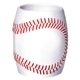 aerial view a white baseball polyurethane can holder, image 1 of 3