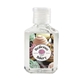 aerial view a clear/citrus scent 1 oz /30 ml antibacterial hand sanitizer, image 1 of 3