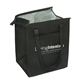 aerial view a black insulated shopping tote bag, image 1 of 2