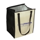 aerial view a natural insulated shopping tote bag, image 1 of 2