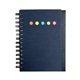 aerial view a blue eco mini - sticky book(tm) with ruler, image 1 of 3