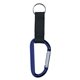 aerial view a navy promotional 8mm carabiner with 2.5 blank strap, image 1 of 2