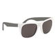 aerial view a white frame gray temples two tone rubberized sunglasses, image 1 of 3