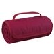 aerial view a maroon large roll - up hook and loop closure blanket, image 1 of 4