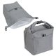 aerial view a heather gray bellevue heathered polyester insulated lunch tote, image 1 of 2