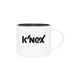 aerial view a white/black monaco 16 oz stackable ceramic coffee mug - white / black, image 1 of 5