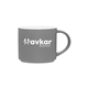 Gray/White aerial view a gray/white monaco 16 oz stackable ceramic coffee mug - gray / white, image 1 of 5