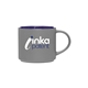 Gray/Cobalt blue aerial view a gray/cobalt blue monaco 16 oz stackable ceramic coffee mug - gray / cobalt blue, image 1 of 5