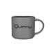 Gray/Black aerial view a gray/black monaco 16 oz stackable ceramic coffee mug - gray / black, image 1 of 5