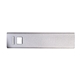 aerial view a silver cell phone emergency power bank, image 1 of 6