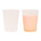 aerial view a frosted clear changing to orange 16 oz mood stadium cup, image 1 of 2