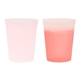 aerial view a frosted clear changing to red 16 oz mood stadium cup, image 1 of 2