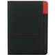 aerial view a black/red polyester contrast padfolio, image 1 of 2