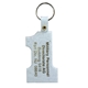 a granite 1-9/16 w x 2-9/16 h plastic number one key tag