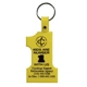 a yellow 1-9/16 w x 2-9/16 h plastic number one key tag